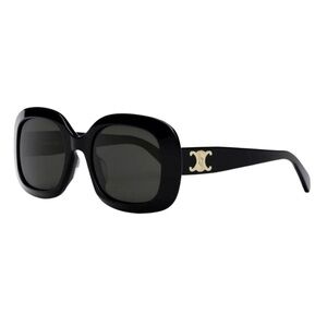 Celine Triomphe Black Sunglasses with Gold Accent